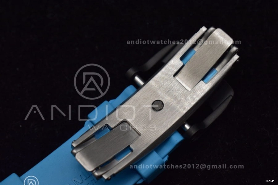 Best Red Dial Rubber Edition KUF Blue on Skeleton MIYOTA8215 RM035-02 Strap 0308